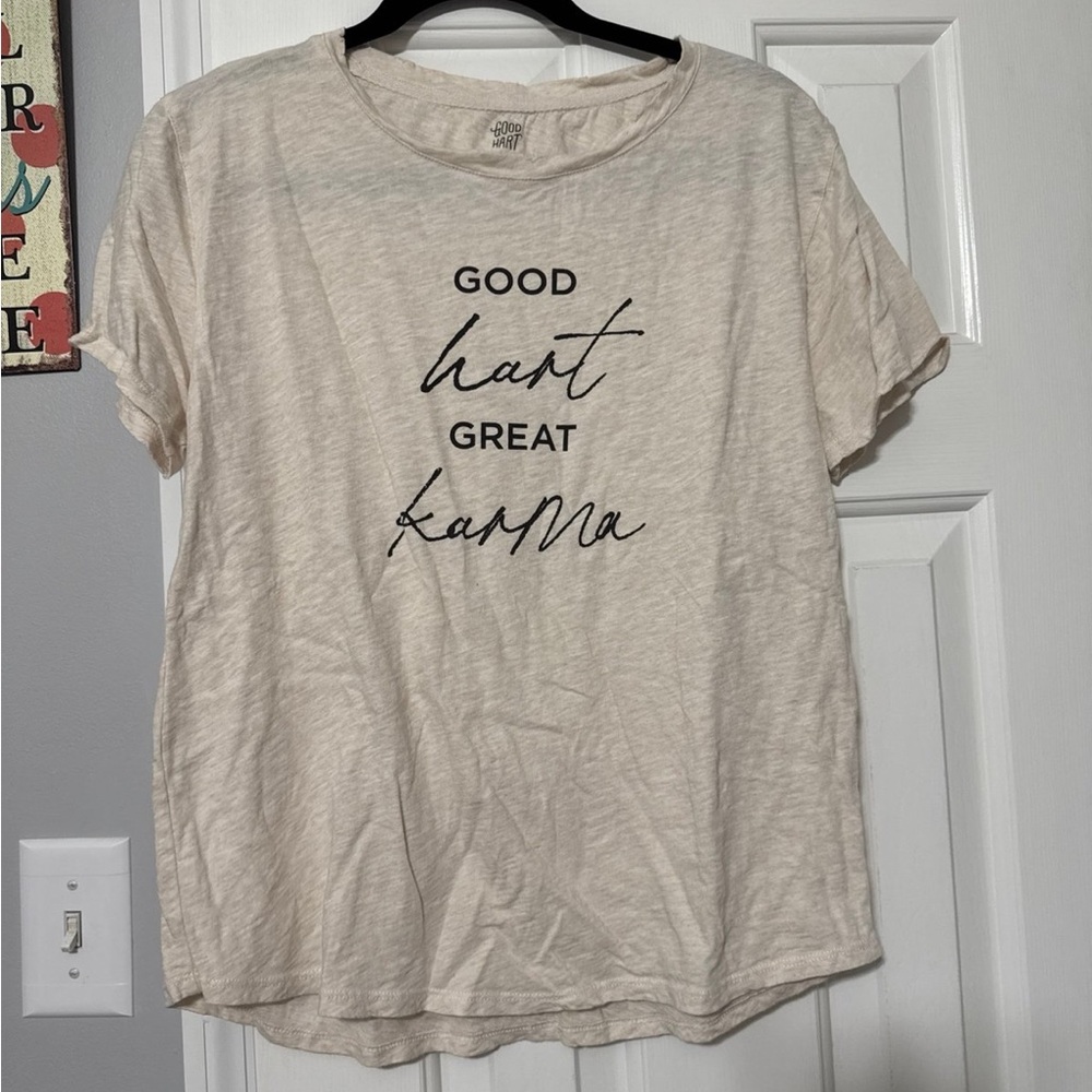 Good Karma Women's Cream T-Shirt